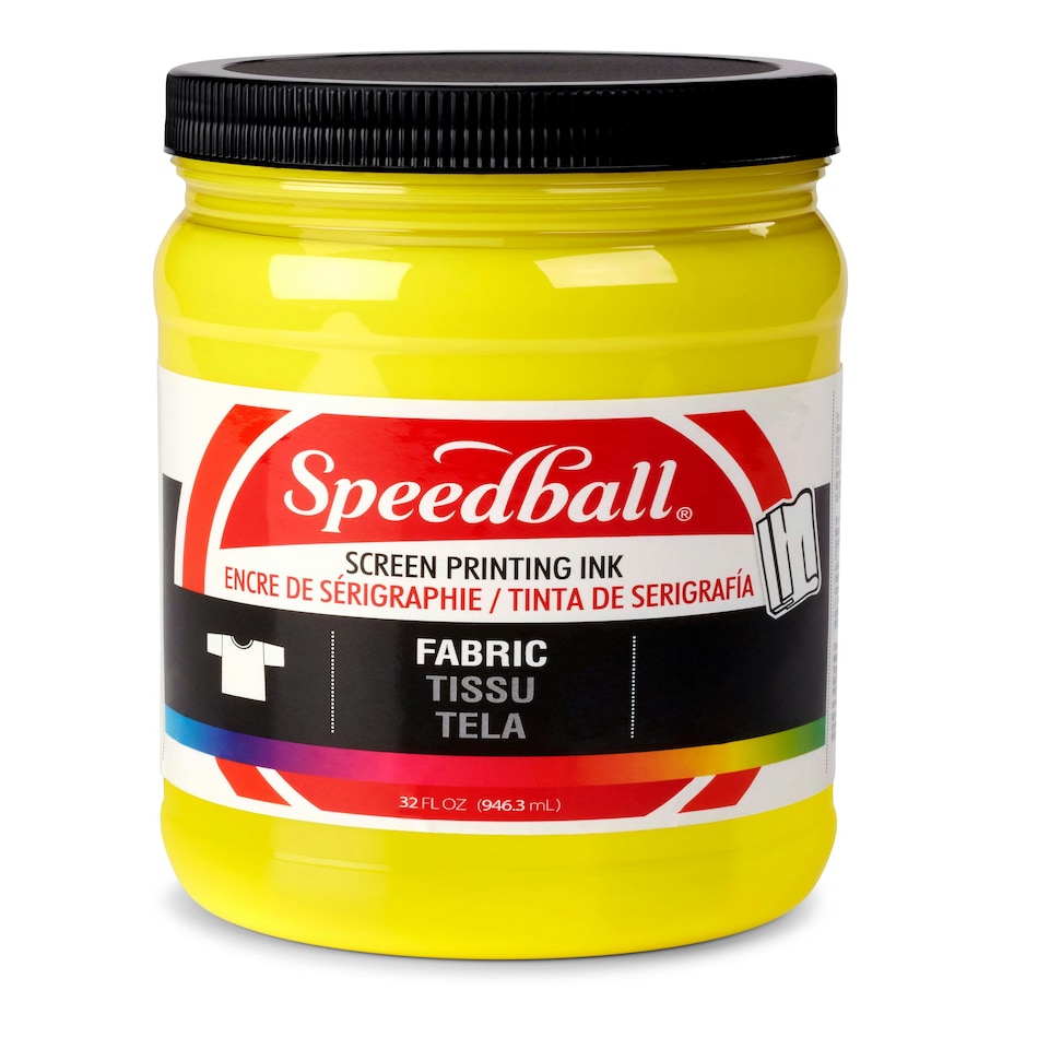 Speedball Fabric Screen Printing Ink, Process Yellow, 32oz