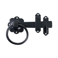 Timco - Ring Gate Latch - Plain - Black (Size 6" - 1 Each)