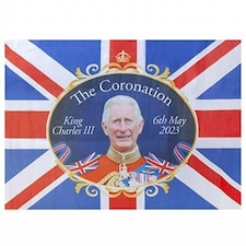 King Charles III Coronation Flag 85 x 60cm
