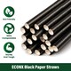 image 2 of ECONX Black Paper Straws 8 Inch Paper Drinking Straws for Parties Hot & Cold Drinks Sip Stirrers Pack 250