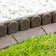 image 6 of 1.2m Lawn Edge Border Recycled Rubber in Earth Brown