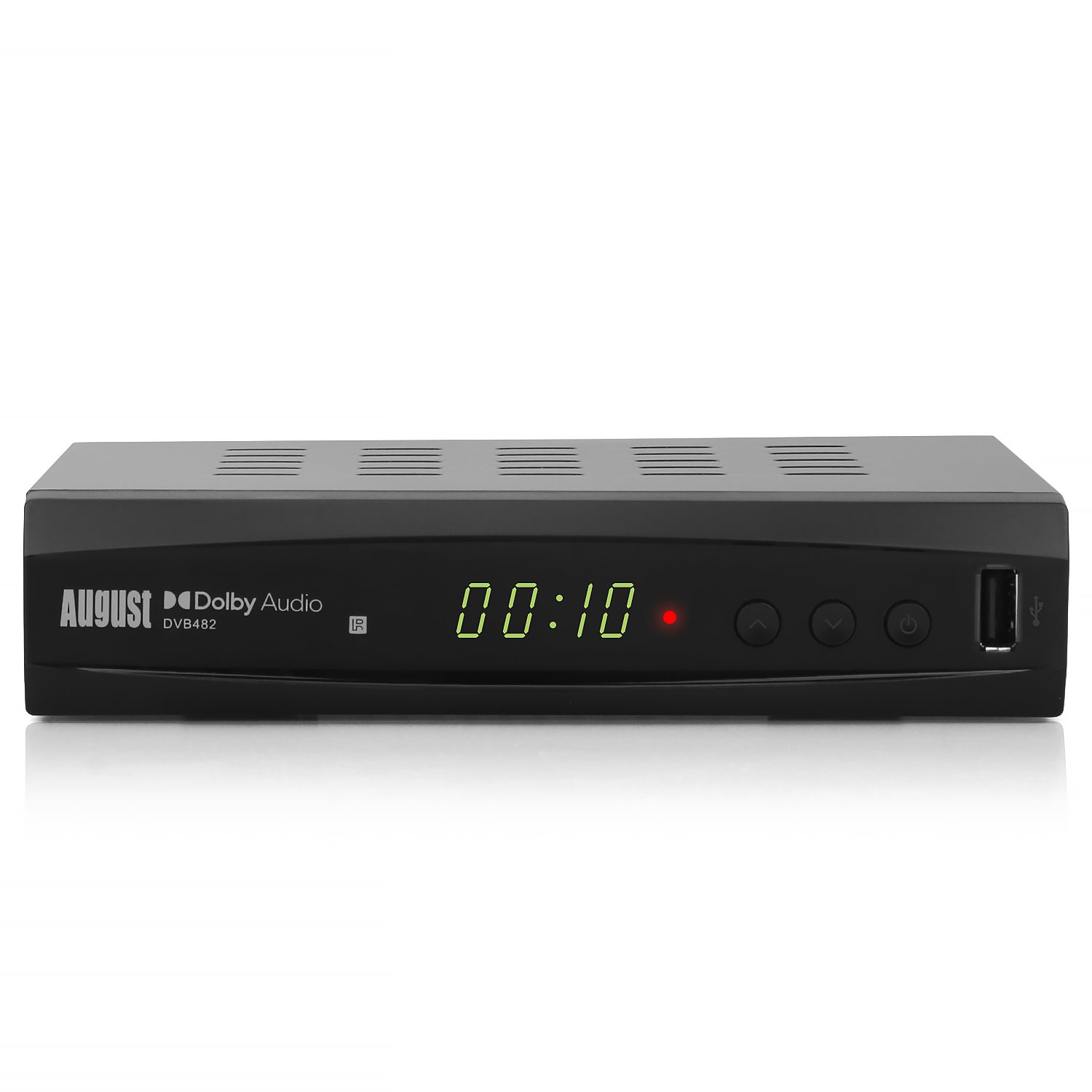 Twin Tuner Freeview HD TV Set Top Box - Record 2 Channels Simultaneously (requires external USB)- PVR & Media Player, EPG & Subtitles, HDMI & SCART Output - August DVB482