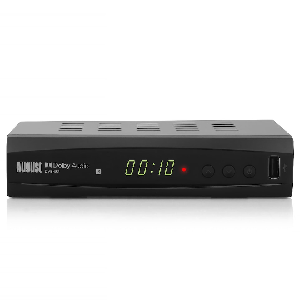image 1 of Twin Tuner Freeview HD TV Set Top Box - Record 2 Channels Simultaneously - PVR & Media Player, EPG & Subtitles, HDMI & SCART Output - August DVB482