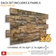 image 2 of NOVECRAFTO 3D Wall Panels – 6 PVC Sheets, Covers 2.76 sqm (29.76 sq ft), 96x48cm Each – Rustic Tan Brickwork Effect Cladding, Moisture Resistant