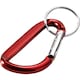 image 2 of Timor Recycled Aluminium Carabiner Key Chain - Red - One Size