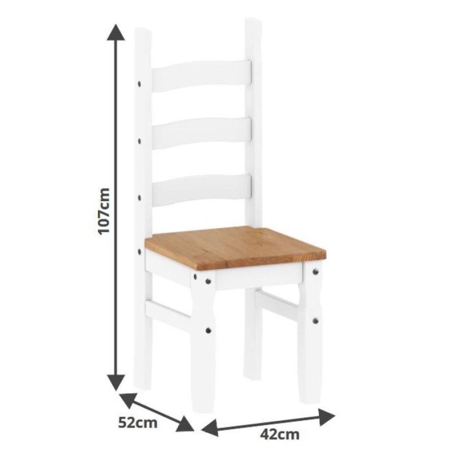 image 1 of Mercers Furniture Corona White 6'0 Dining Table & 6 Chairs Set Solid Wood Mexican Pine Wooden Kitchen