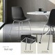 image 4 of Dining Chair Mave - large plastic seat, ergonomic, high backrest, 120 kg load capacity - Set of 4 Black | Black/Chrome