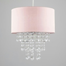 ValueLights Pink Ceiling Pendant Droplets Shade
