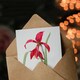 image 3 of Pierre-Joseph Redouté Art Card Amaryllis Flower Vintage Floral