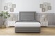 image 2 of Sloomy Ashford Pewter Dumfries Divan Bed Base 4 Drawers With 26 Inch Strutted Headboard & 12 Inch Matching Footboard | Grey | Pewter | Super King | 1