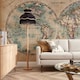 image 2 of Hemisphere Map Full Wall Mural in Earthy Tones | Cream | Earthy Tones | Extra Large (350cm x 240cm)