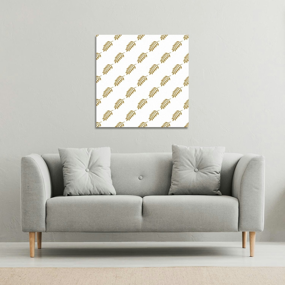 image 1 of Gold Leaf Pattern (Canvas Print) 114 x 114 x 4cm