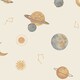 image 1 of Grandeco Maury Planets Textured Wallpaper | Cream | Cream | 1