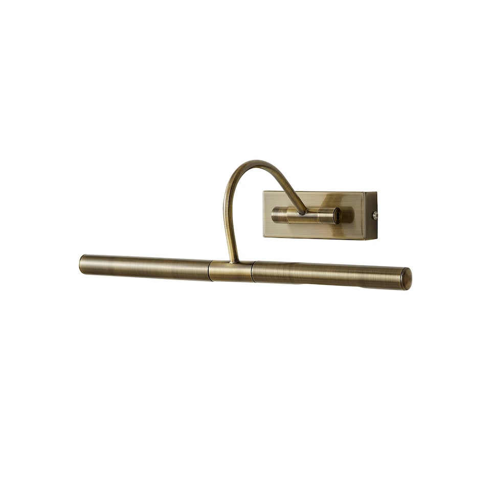 image 1 of ValueLights Modern Adjustable Antique Brass Picture Wall Light | Gold