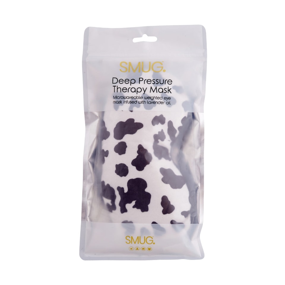image 1 of SMUG Lavender Deep Pressure Therapy Eye Mask - Cow Print
