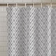image 2 of Catherine Lansfield Aztec Diamond Shower Curtain | Silver | Silver Grey | One Size