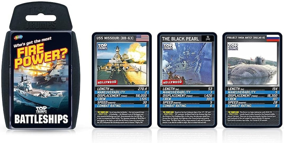 image 1 of Top Trumps Classics Battleships Card Game