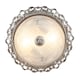 image 5 of Traditional Satin Nickel and Floral Glass Flush Ceiling Light | Silver