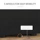 image 6 of Vinsetto 3 Drawer Metal Filing Cabinet Lockable 5 Wheels Under Desk Black