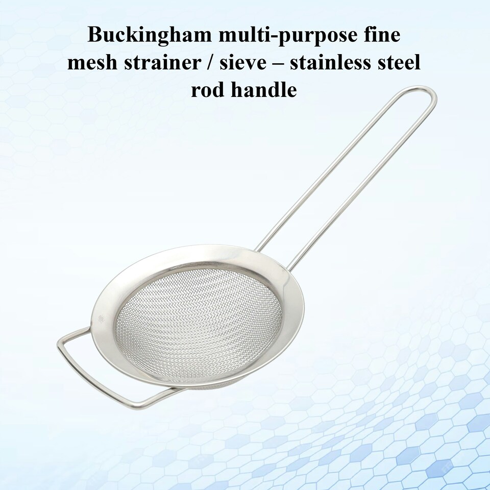 image 1 of Buckingham Stainless Steel Fine Mesh Sieve Strainer 8 cm