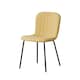 image 2 of Set of 4 Teddy Faux Fur Stitched Design Dining Chairs Yellow Bella by MCC
