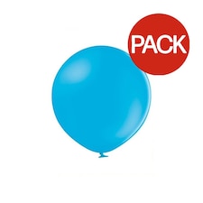 Belbal Latex Pastel Balloons (Pack of 100) - Cyan - One Size