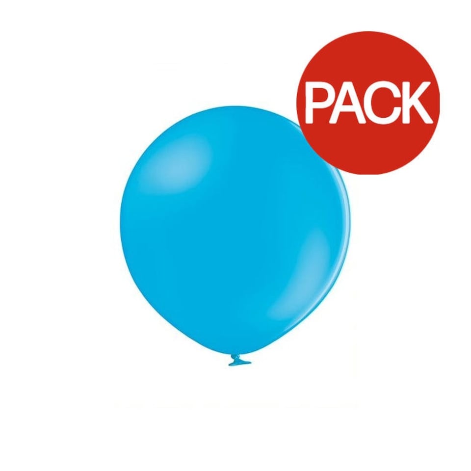 Belbal Latex Pastel Balloons (Pack of 100) - Cyan - One Size