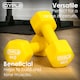 image 10 of Pair of 4kg Hex Anti Roll Neoprene Non Slip Hand Dumbbells Workout Weights