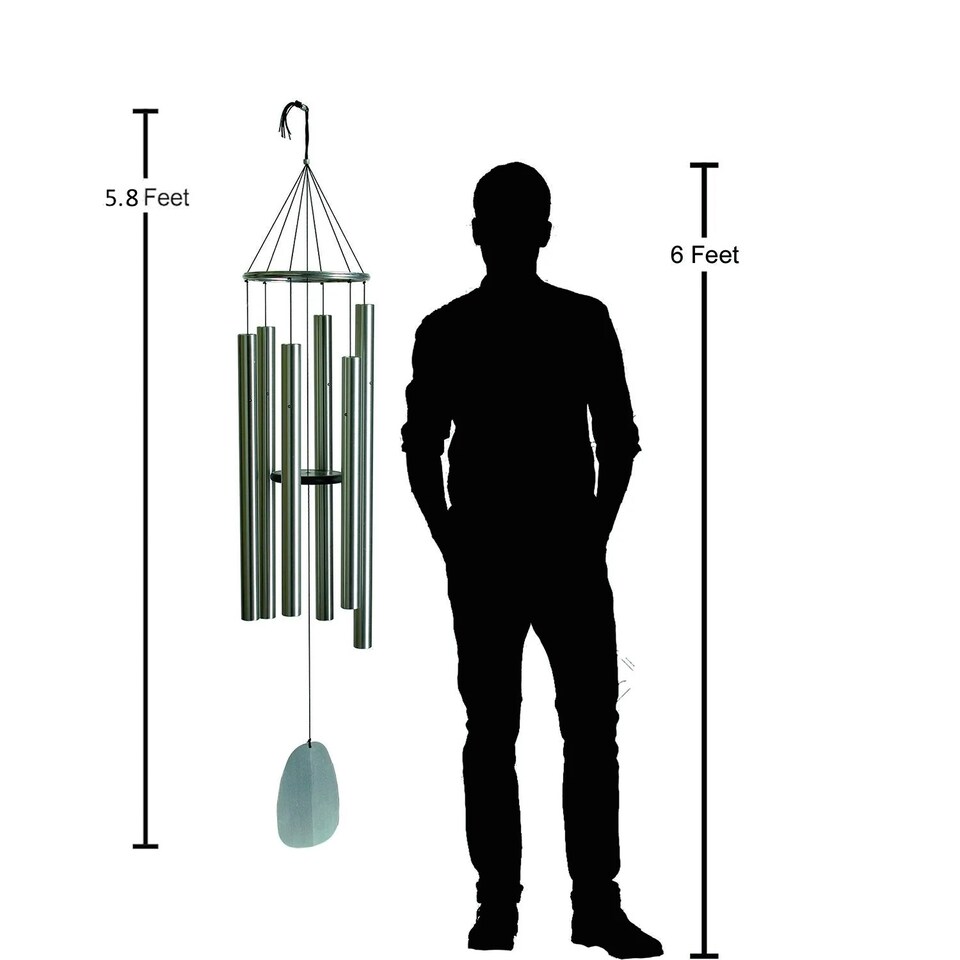 image 1 of Woodstock Extra Large Bells of Paradise Wind Chime - Silver