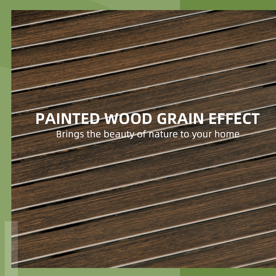 image 1 of Outsunny 66cm Diameter Garden Side Table, Round Bistro Coffee Table, Outdoor Patio Table with Steel Frame and Slat Tabletop for Balcony and Porch, Brown Wood Grain | Brown | Brown Wood Grain