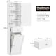 image 3 of Yaheetech Freestanding Bathroom Cabinet with Laundry Basket White White