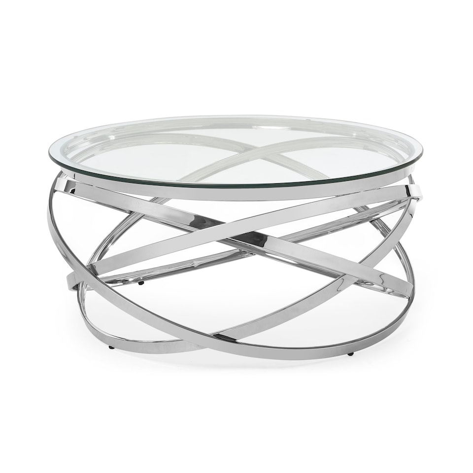 image 1 of Viennese Coffee Table in Silver and Clear