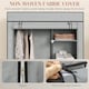 image 4 of HOMCOM Fabric Wardrobe, Portable Wardrobe with 6 Shelves, 1 Hanging Rail, Foldable Closets, 103 x 43 x 162.5 cm, Light Grey