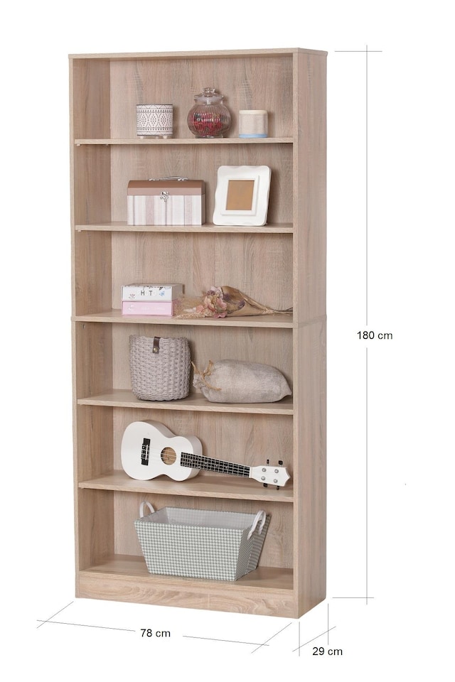 image 1 of Bookcase Display Shelf Freestanding Book Storage Unit Home Living Room Furniture | Brown