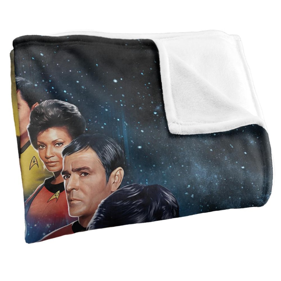 image 1 of Star Trek Among the Stars Silky Supersoft Blanket | Multi | Multicoloured | One Size | 1