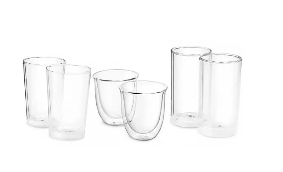 image 1 of De'Longhi DLSC326 Double Wall Hot & Cold Collection Glasses Pack of 6