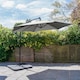 image 4 of Cyrus Banana Cantilever Parasol Grey Outdoor Garden Covering Party Sunshade | Grey
