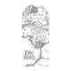 image 1 of Lord of the Rings Black & White Map Single Backdrop Cardboard Cutout 185cm