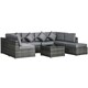 image 1 of Outsunny 8 Pieces Patio Rattan Sofa Set Outdoor Garden Furniture Set Grey