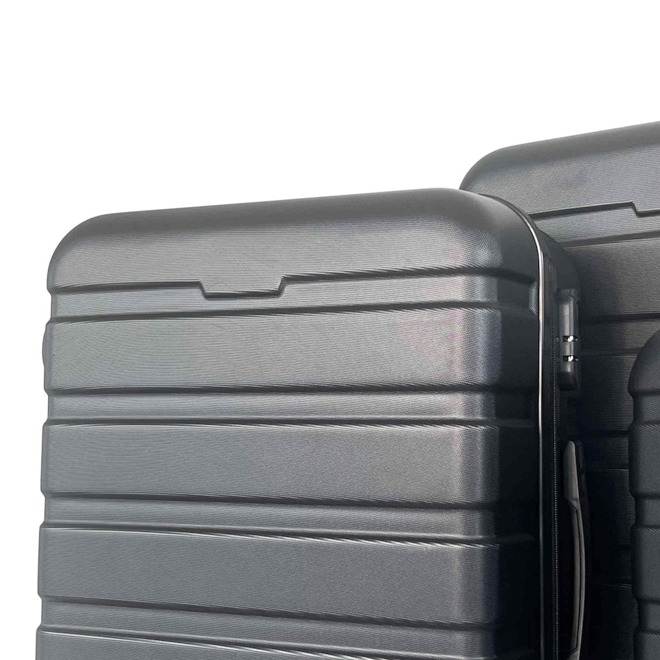 image 1 of Oypla 20", 24", 28" 3pc Hard Shell ABS Luggage Suitcase Set with TSA Lock and 4 Spinner Wheels Black
