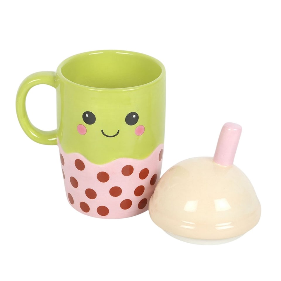 image 1 of Something Different Kawaii Bubble Tea 370ml Mug | Multi | Multicoloured | One Size | 1