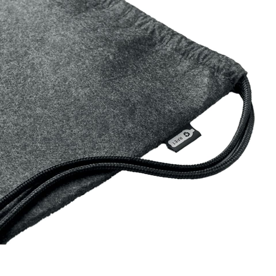 image 1 of MidOcean Indico RPET Felt Drawstring Bag - Stone Grey - One Size | Black | Not provided