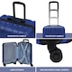 image 2 of Flight Knight Premium Lightweight Suitcase - Built-in Side Lock with USB Port - 8 Spinner Wheels - Hard Shell Carry On Or Check in Luggage 100 Airlines Approved Blue | Navy | Large