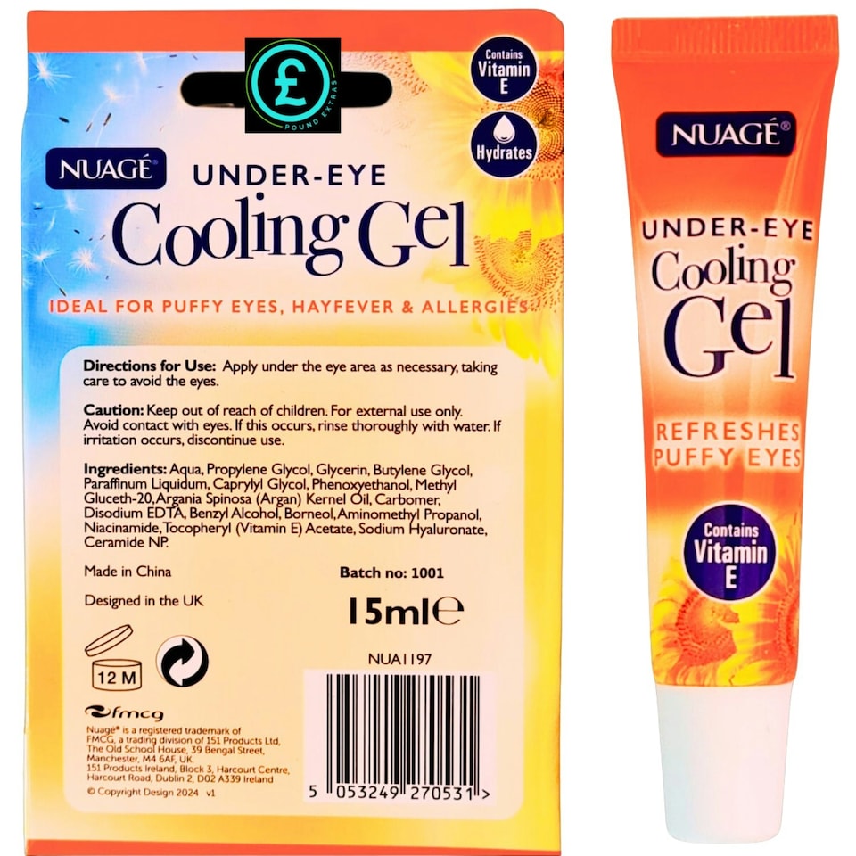 image 1 of Nuage Under-Eye Cooling Gel For Hay Fever Puffy Eyes Allergies 15ml