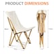 image 2 of Folding Camping Chair, Portable Butterfly Canvas Chair for Adults Up to 150kg