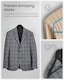 image 7 of Set of 20 Wooden Clothes Hangers with Non-Slip Trouser Bar and Rotating Hooks, Black and Silver