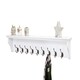 image 2 of Elegant Brands Richmond Wall-Mounted Coat Rack with 9 Hooks and Shelf White | L