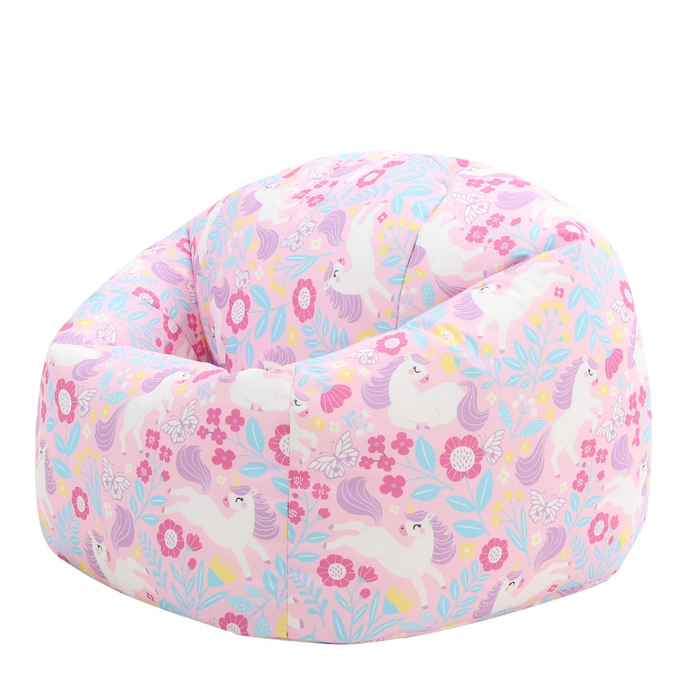 image 1 of icon Kids Kingston Unicorn Print Classic Bean Bag