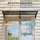 image 10 of Outsunny Door Canopy Awning Outdoor Window Rain Shelter for Door 196 x 75cm Black | Black