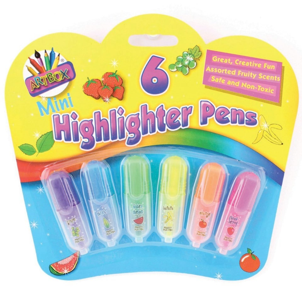 image 1 of Just Stationery Scented Mini Highlighter (Pack of 6)